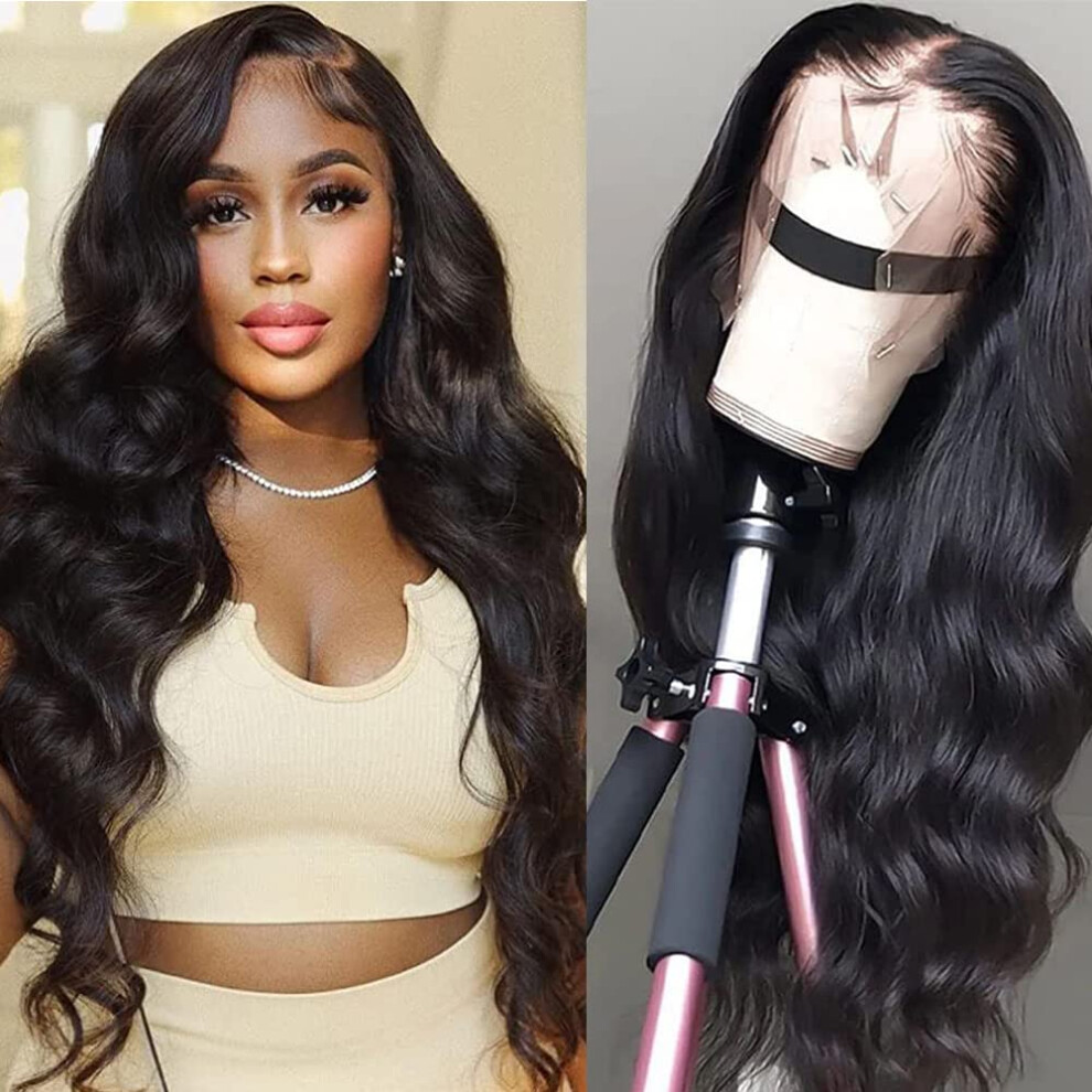 Unisex 13X6 Hd Lace Front Wig Human Hair Body Wave Virgin Brazilian Hair With Pre Plucked Hairline