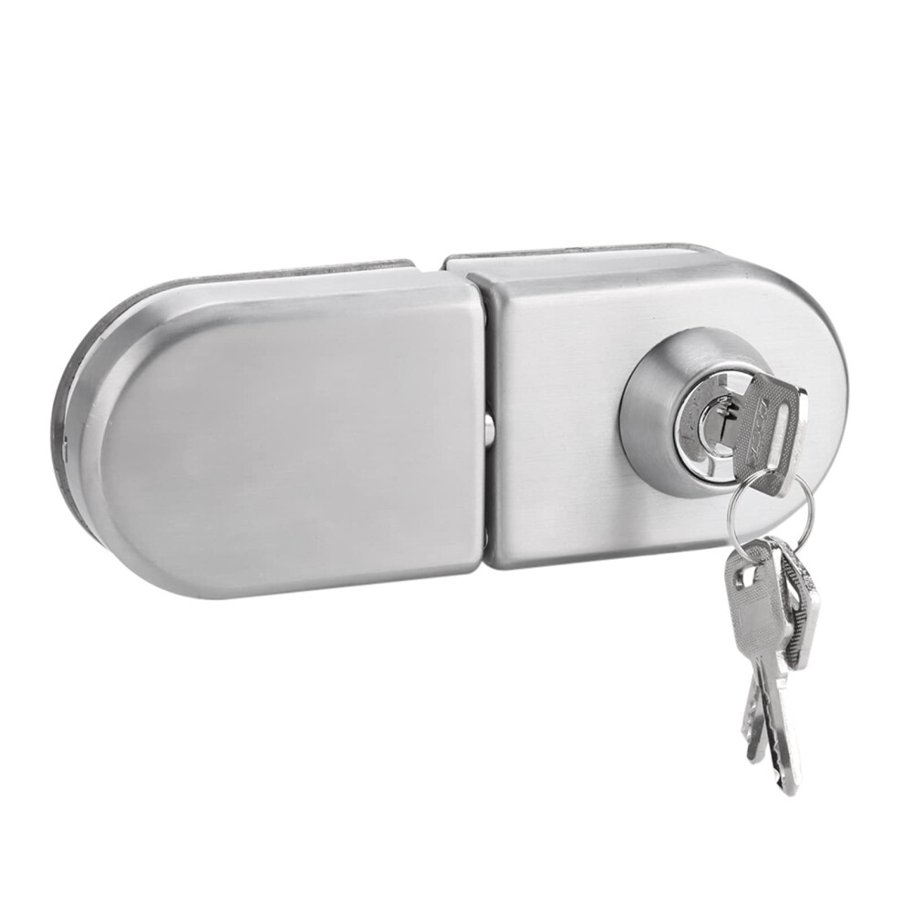 1012Mm Stainless Steel Glass Door Lock With Keys, Secure Corrosionresistant For Home Hotel Bath 9113335630857