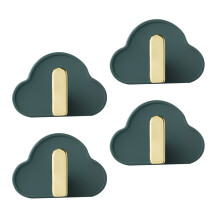 4St Plastic Wall Hooks Cloud Adhesief Voor Kleding
