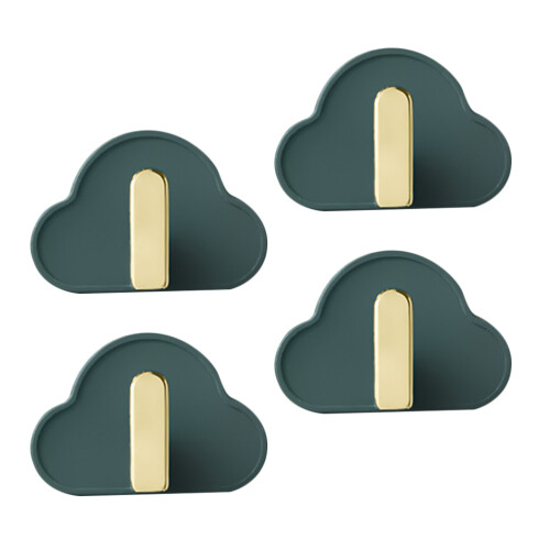 4St Plastic Wall Hooks Cloud Adhesief Voor Kleding