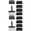 2Ensembles Kit Nettoyage Barbecue Durable Noir Acier PP 5