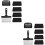 2Ensembles Kit Nettoyage Barbecue Durable Noir Acier PP 6