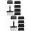 2Ensembles Kit Nettoyage Barbecue Durable Noir Acier PP 7