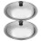 4Pcs Kitchen Pot Lids Stainless Steel Universal Silver Pan Covers 2
