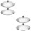 4Pcs Kitchen Pot Lids Stainless Steel Universal Silver Pan Covers 8