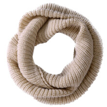 2Pcs Soft Warm Beige Knit Neck Scarves for Men Women Winter Use