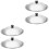 4Pcs Kitchen Pot Lids Stainless Steel Universal Silver Pan Covers 5
