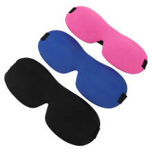 21Pc Polyester 3D Sleeping Eye Covers Assorted Color Sleep Blindfolds