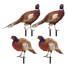 6Sets Realistic Acrylic Pheasant Garden Stakes Assorted Color Decor
