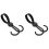 2Pcs Multi-Use Stroller Hooks Black Polyester Convenient Hanging Clips 4