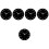 5Pcs Modern Wall Clock Multi Color Plastic Silent Clock for Home Decor 5