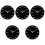 5Pcs Modern Wall Clock Multi Color Plastic Silent Clock for Home Decor 4