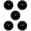 5Pcs Modern Wall Clock Multi Color Plastic Silent Clock for Home Decor 9