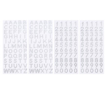 2Pcs Silver Kid Toy Educational English Letters Numbers Puzzle Acrylic
