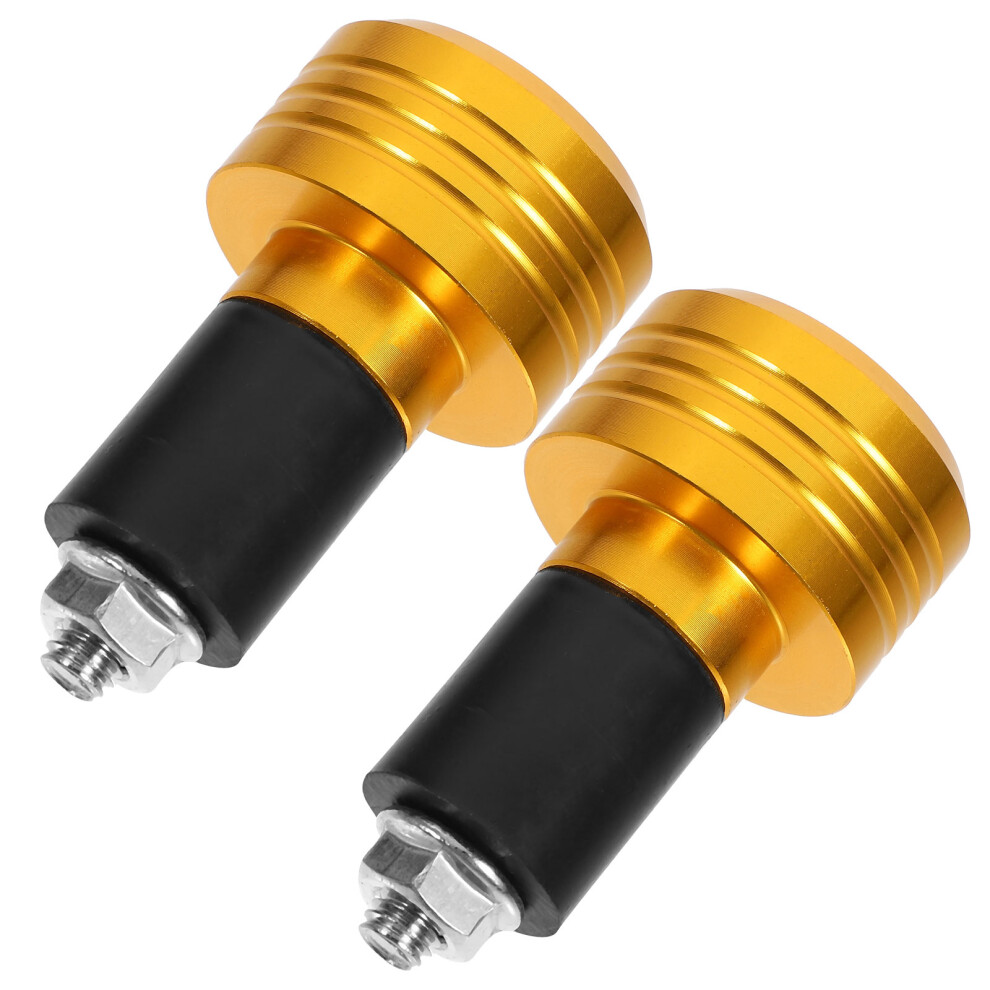 3Pairs Aluminum Motorcycle Handlebar Plugs Durable Bar End Caps Golden 3632028564010