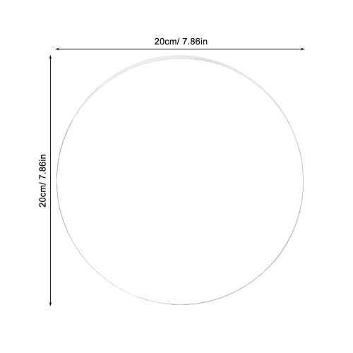 5Pcs Transparent Acrylic Circle Sheets Clear Round Boards for DIY 2
