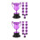 20Pièces Mini Trophées Violets En Pour Enfants Décor 6