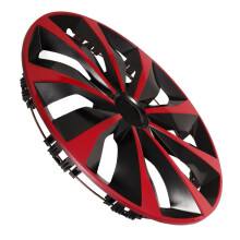 Stylish Crimson and Ebony Universal Fit Wheel Hub Covers for Cars and Trucks Dust Protection