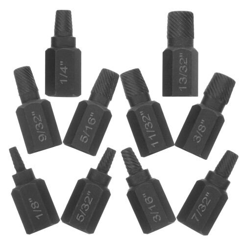 4Sets Left Hand Drill Bit Screw Extractor Kit -Vanadium