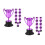 20Pièces Mini Trophées Violets En Pour Enfants Décor 8