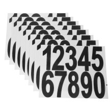 Black Waterproof PVC Mailbox Number Decals Self Adhesive