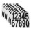 Black Waterproof PVC Mailbox Number Decals Self Adhesive 1