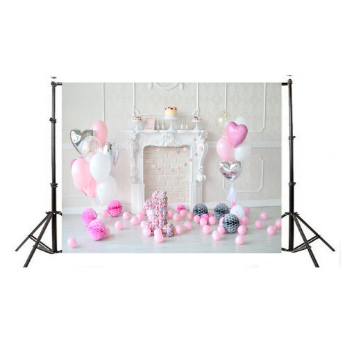 2Pcs 1St Birthday Backdrop Cloth Seamless Photo Background 1
