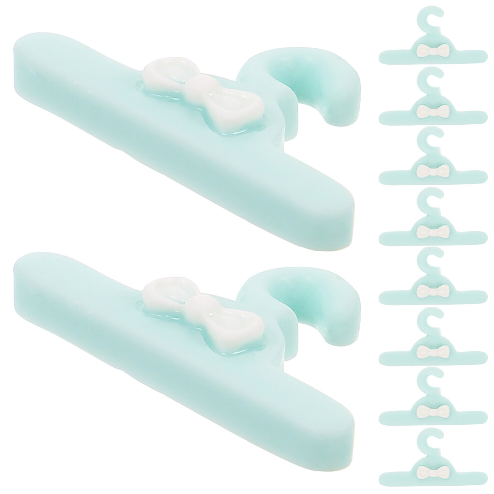 Photos - Doll Accessories 20Pcs Small Blue Doll Hangers Durable Plastic for Doll Clothes Rack