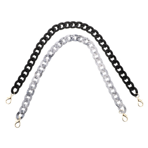 2Sets Golden Bag Chain Straps Removable Buckle Durable for Handbag Use