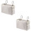 2Pcs Hanging Bedside Storage Bags Light Grey Fabric Organizer 8