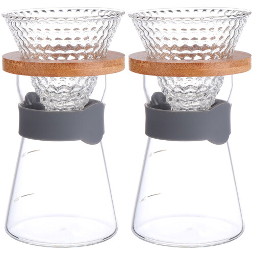 4Pcs Transparent Glass Coffee Maker Multi-Functional Coffee Teapot Set 2