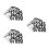 Black Waterproof PVC Mailbox Number Decals Self Adhesive 7