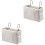 2Pcs Hanging Bedside Storage Bags Light Grey Fabric Organizer 5