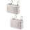 2Pcs Hanging Bedside Storage Bags Light Grey Fabric Organizer 9