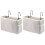 2Pcs Hanging Bedside Storage Bags Light Grey Fabric Organizer 4