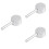 3Pcs Single Lever Handle Kit Silver Faucet Replacement for Home Use 3