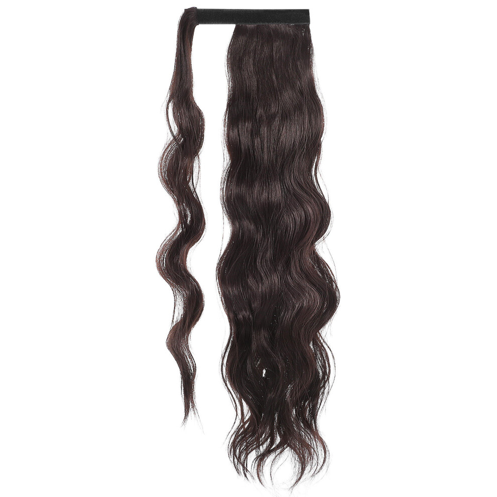 Vaguelly 3Pcs Women Light Brown Curly Ponytail Wig Extensions Easy To Use