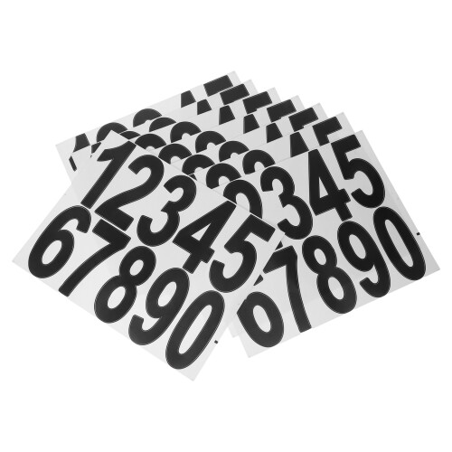 Black Waterproof PVC Mailbox Number Decals Self Adhesive 1