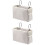 2Pcs Hanging Bedside Storage Bags Light Grey Fabric Organizer 7