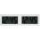 2Pcs Portable White Dashboard Clock Mini Auto Stick on 4