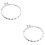 2Pcs Delicate Silver Copper Bangle Bracelets Adjustable Wrist Jewelry 7