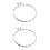 2Pcs Delicate Silver Copper Bangle Bracelets Adjustable Wrist Jewelry 6