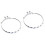 2Pcs Delicate Silver Copper Bangle Bracelets Adjustable Wrist Jewelry 5