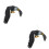 2Pcs Chic Black Plastic Eagle Yard Decor with Rotating Hanging Design 7