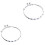 2Pcs Delicate Silver Copper Bangle Bracelets Adjustable Wrist Jewelry 4
