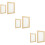 6Pcs Handmade Paper Frames Wood Material with Mesh Screen for DIY 10
