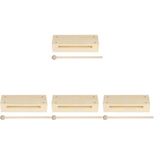 4Sets Safe Assorted Color Kids Orff Percussion Wooden Rhythm Kit 2