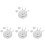36Pcs Practical Silver Metal Targets with Hanging Design for Training 4