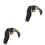 2Pcs Chic Black Plastic Eagle Yard Decor with Rotating Hanging Design 4