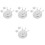 36Pcs Practical Silver Metal Targets with Hanging Design for Training 5